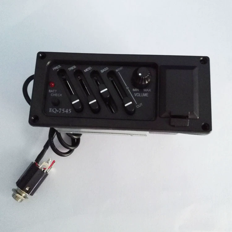 1PC  Acoutic Guitar EQ Piezo Pickup / Pre-Amp Unit Acoustic Guitar EQ-7545R