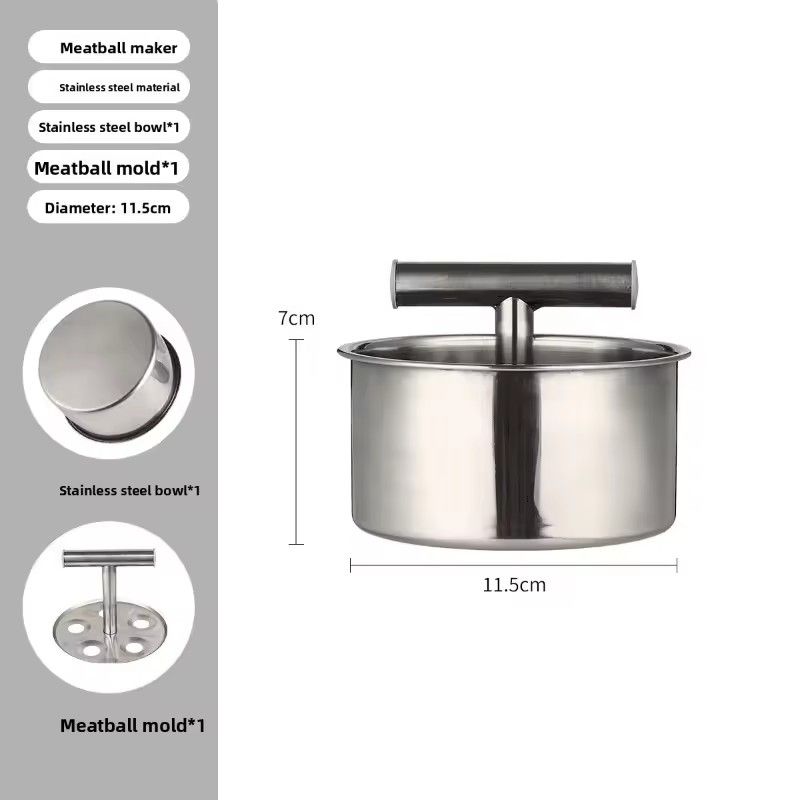 1PC  Stainless steel meat press manual multifunctional production tool, householdKitchen Manual Mold