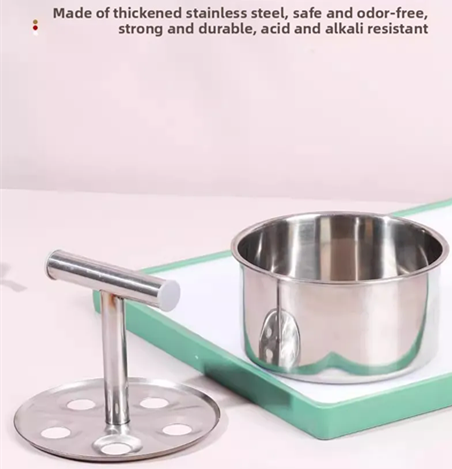 1PC  Stainless steel meat press manual multifunctional production tool, householdKitchen Manual Mold