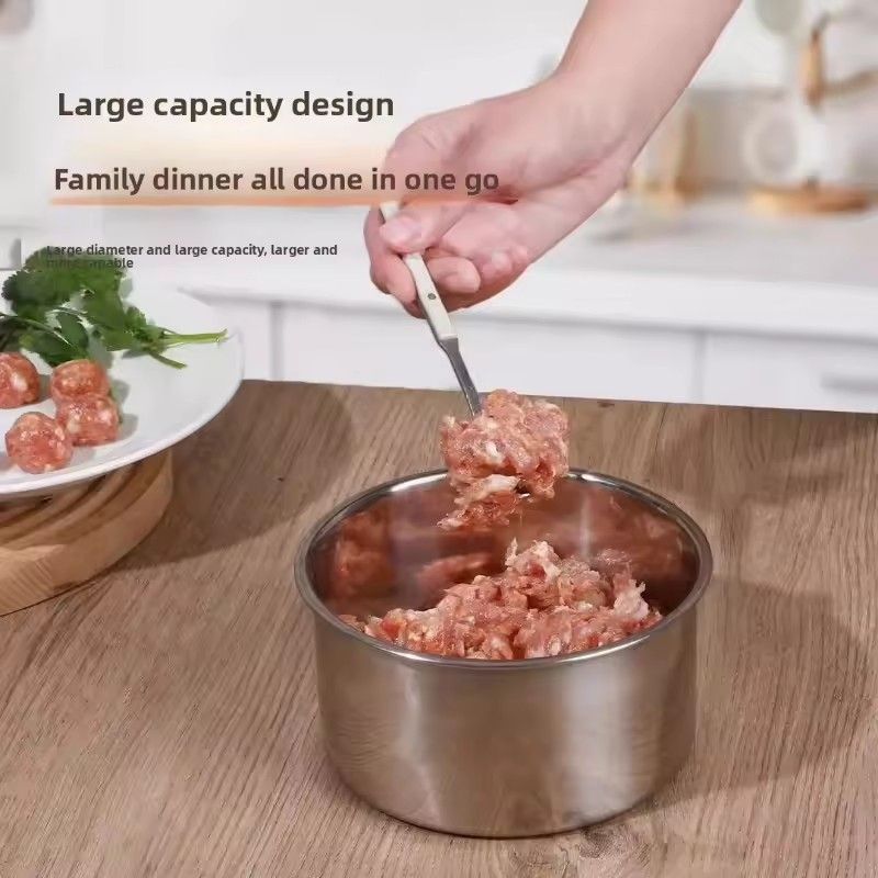 1PC  Stainless steel meat press manual multifunctional production tool, householdKitchen Manual Mold