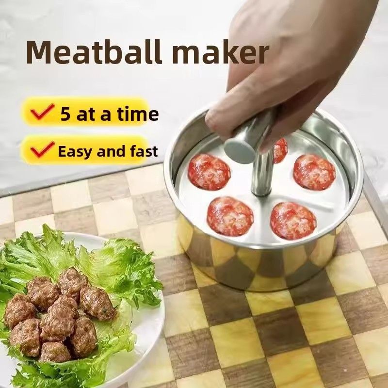 1PC  Stainless steel meat press manual multifunctional production tool, householdKitchen Manual Mold