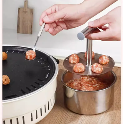 1PC  Stainless steel meat press manual multifunctional production tool, householdKitchen Manual Mold