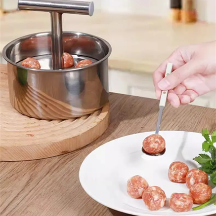 1PC  Stainless steel meat press manual multifunctional production tool, householdKitchen Manual Mold