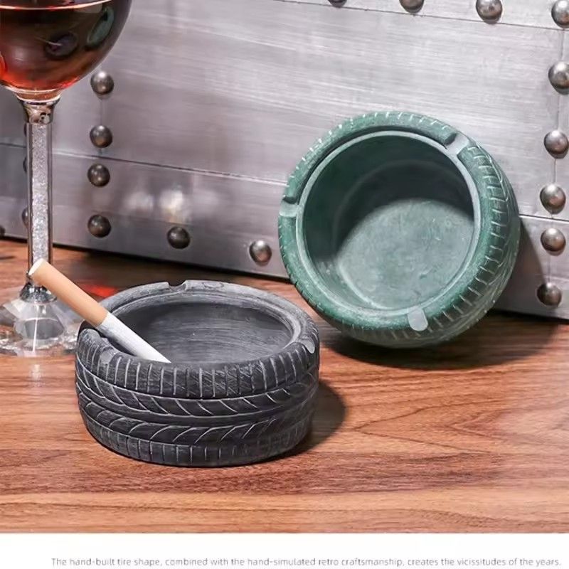 1PC   American Retro Personality Trend Tire Ashtray Creative Home Bar Nordic Ins Decorative Ornaments Ashtray