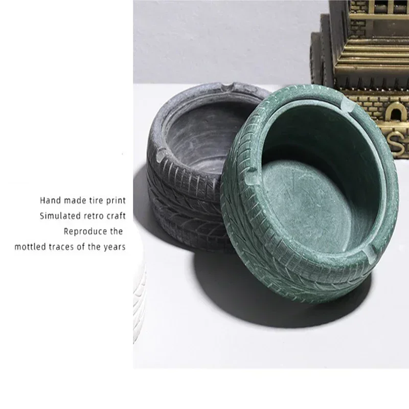 1PC   American Retro Personality Trend Tire Ashtray Creative Home Bar Nordic Ins Decorative Ornaments Ashtray