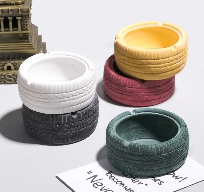 1PC   American Retro Personality Trend Tire Ashtray Creative Home Bar Nordic Ins Decorative Ornaments Ashtray