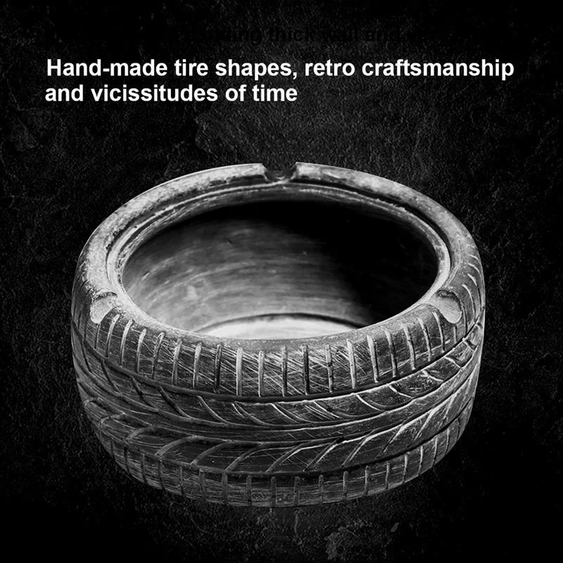 1PC   American Retro Personality Trend Tire Ashtray Creative Home Bar Nordic Ins Decorative Ornaments Ashtray