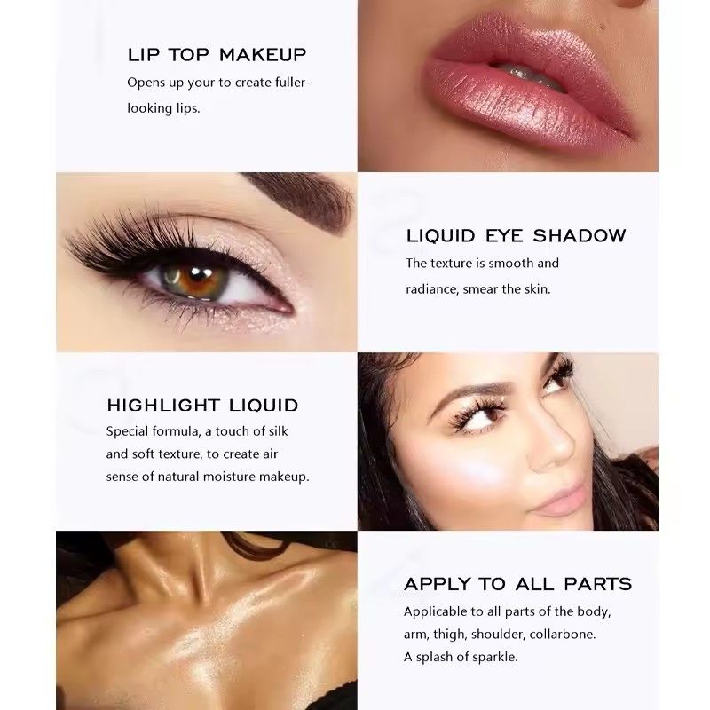 1PC  Liquid Highlighter Face Contouring Pearlescent Makeup Brightener Bronzer Glow Body Face Contour Shimmer Cosmetics
