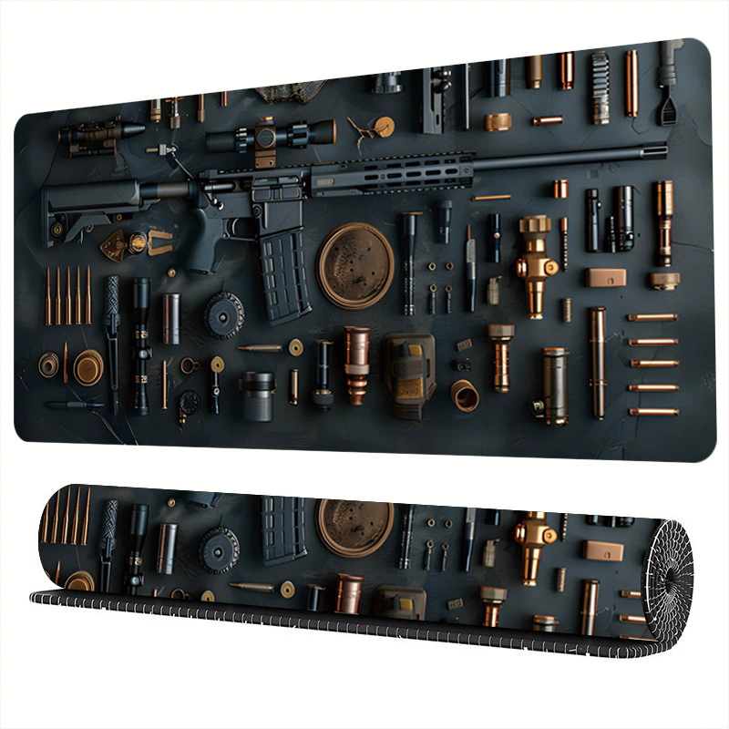 1PC  Firearms Mouse Pad Large Computer Office Game Table Mats  Rubber Anti-slip Gaming Keyboard Mousepads Long Desk Pads