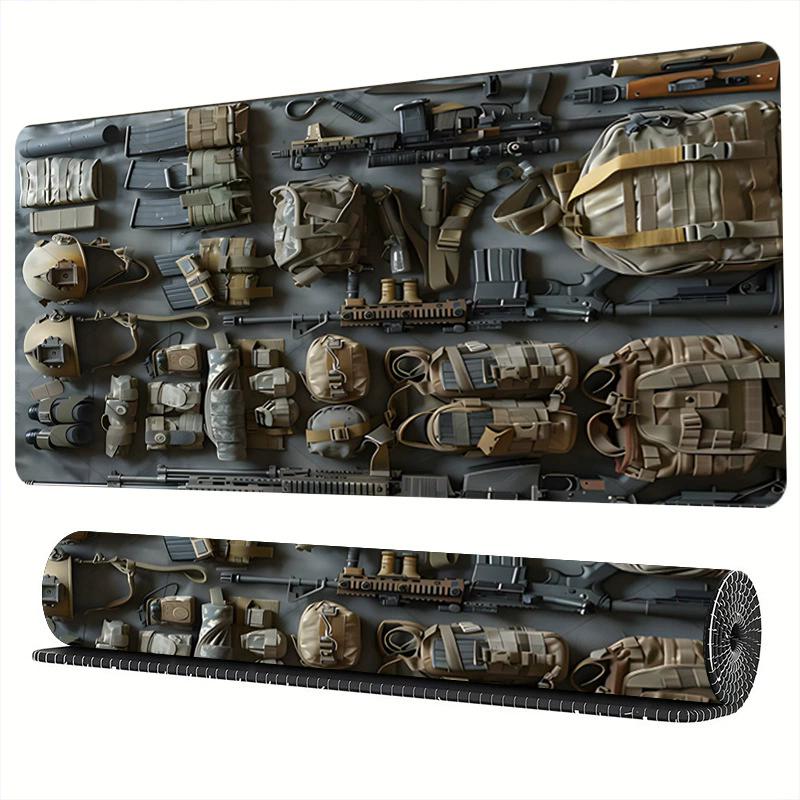1PC  Firearms Mouse Pad Large Computer Office Game Table Mats  Rubber Anti-slip Gaming Keyboard Mousepads Long Desk Pads