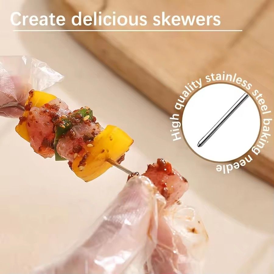 1PC   New Air Fryer Skewer Stand Vertical Multi-pin Stainless Steel BBQ Holder Air Fryer Accessories for Grilling Kitchen Kabobs