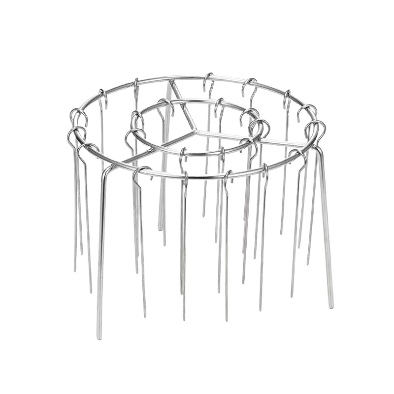 1PC   New Air Fryer Skewer Stand Vertical Multi-pin Stainless Steel BBQ Holder Air Fryer Accessories for Grilling Kitchen Kabobs