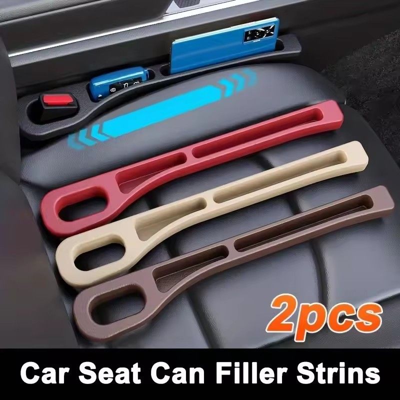 2PCS   Pair Universal Car Seat Gap Plug Strip Side Seam Car Gap Filler Leak Proof Seat Gap Storage Organizer Interior Decoration