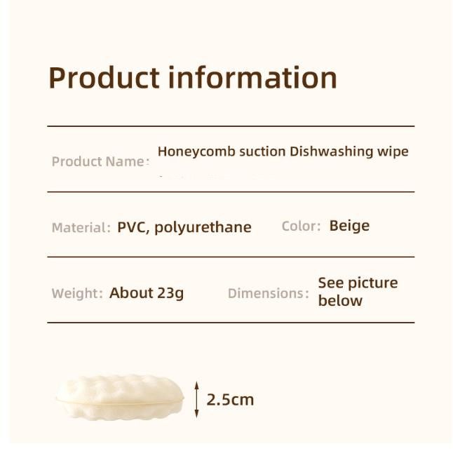 1SetReusable Dishwashing Sponge Dual-sided Kitchen Sponge Set with Suction Cup Holder Absorbent Scrubbing for Dishes forBathroom