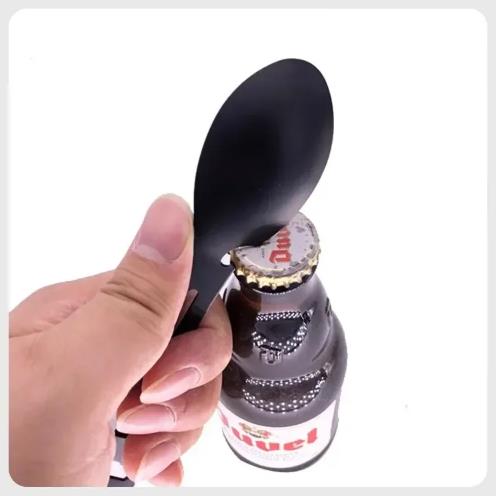 1PC10 In 1 EDC Multifunctional Spoon Spoon Key Chain Kitchen Knife Fork Wrench Bottle Opener Whistle Outdoor Camping Accessories