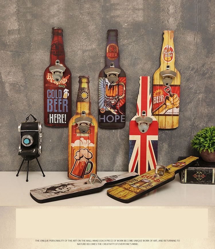 1PC  Bottle openerRestaurant Wall Decorations Hotel Bar Shop Snacks Barbecue Shop Wall Personalized Pendants Wall Decorations