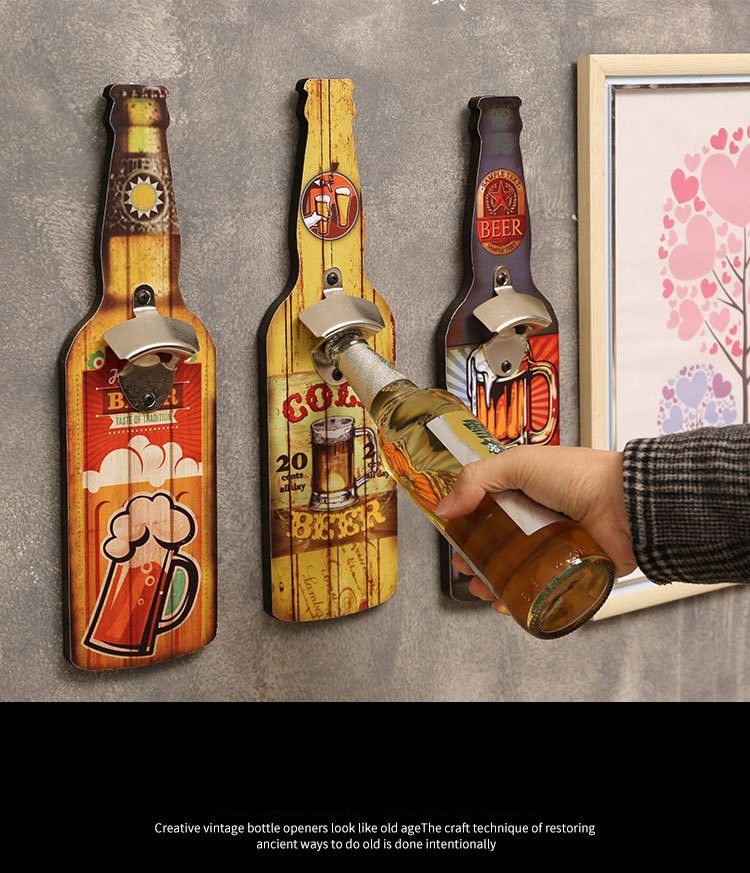 1PC  Bottle openerRestaurant Wall Decorations Hotel Bar Shop Snacks Barbecue Shop Wall Personalized Pendants Wall Decorations