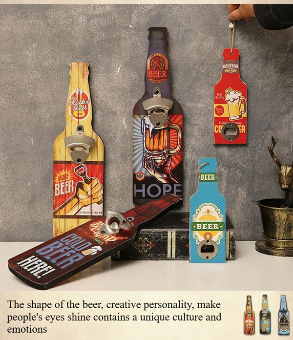 1PC  Bottle openerRestaurant Wall Decorations Hotel Bar Shop Snacks Barbecue Shop Wall Personalized Pendants Wall Decorations