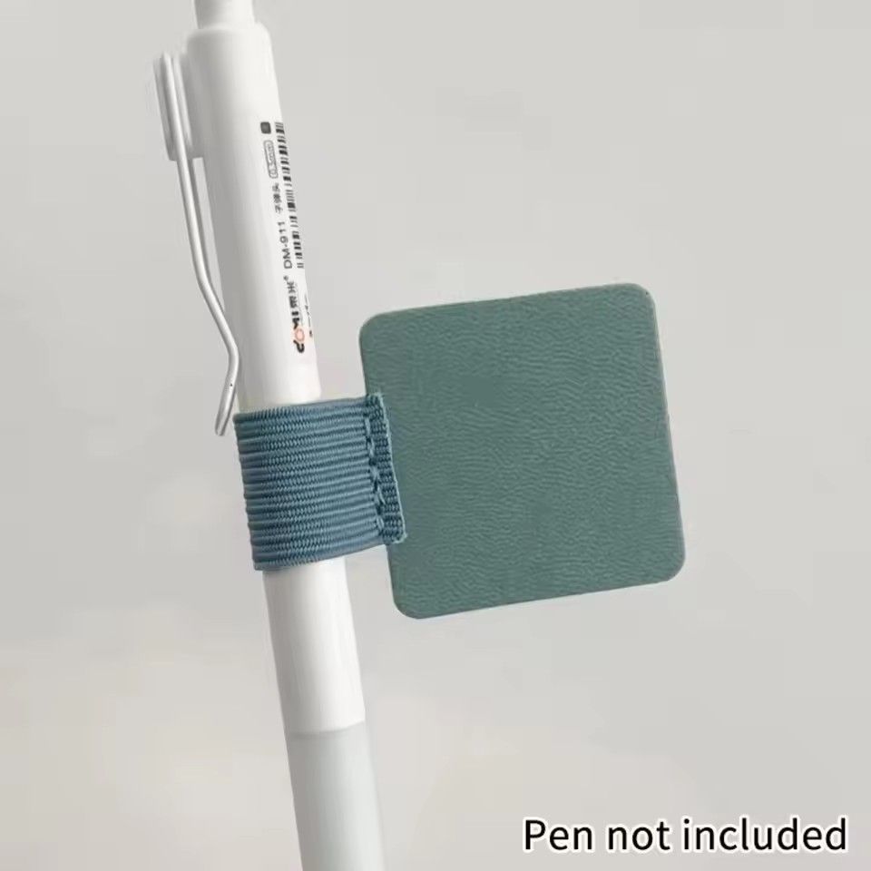 2PC   Portable PU Leather Pen Loop Holder Elastic Hook Anti-fall Pencil Holder Anti-lost Pen Clips Office Stationery