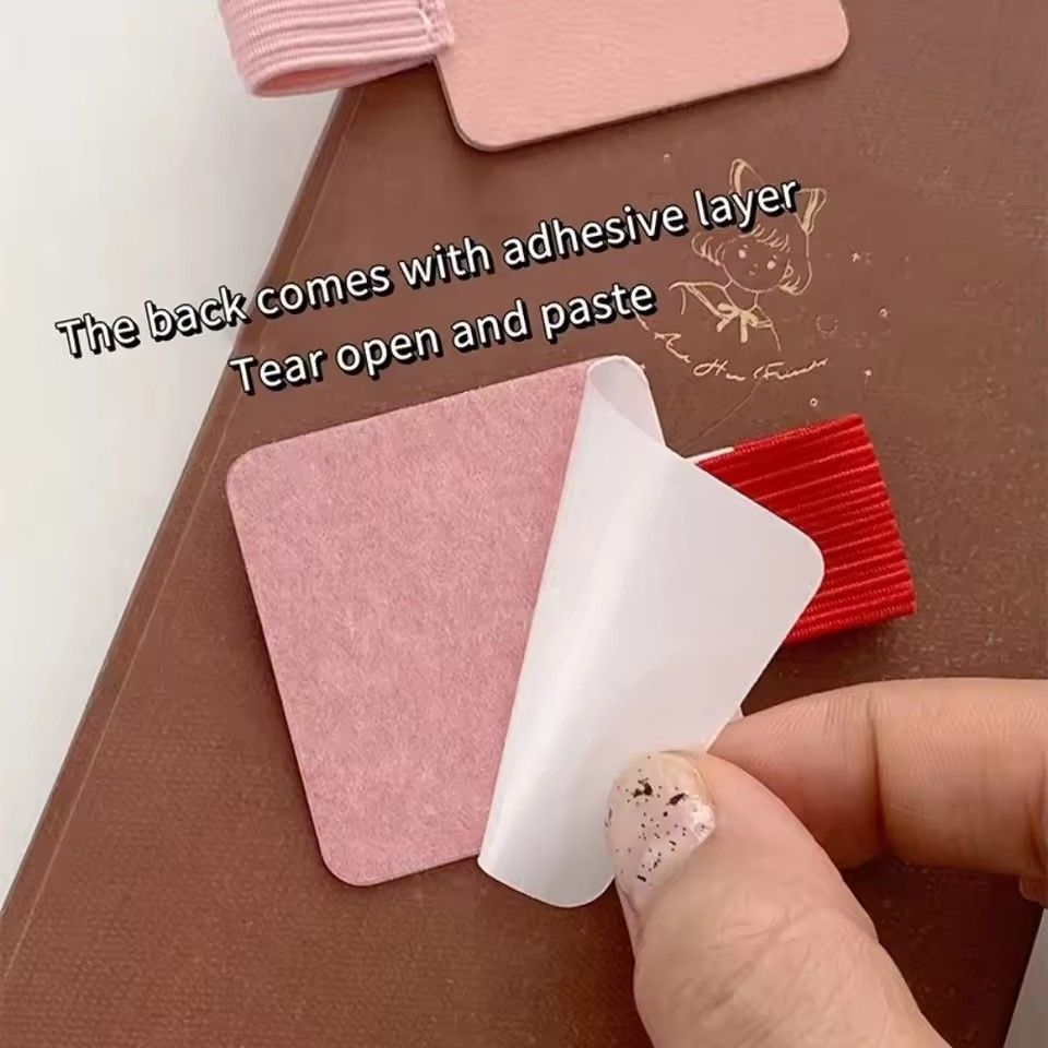 2PC   Portable PU Leather Pen Loop Holder Elastic Hook Anti-fall Pencil Holder Anti-lost Pen Clips Office Stationery