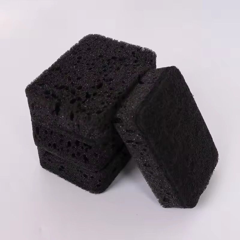 4PCS Black Seaweed Sponge Dishwashing and Cleaning Utensils Durable Dishwashing and Brushing Utensils for Household Use