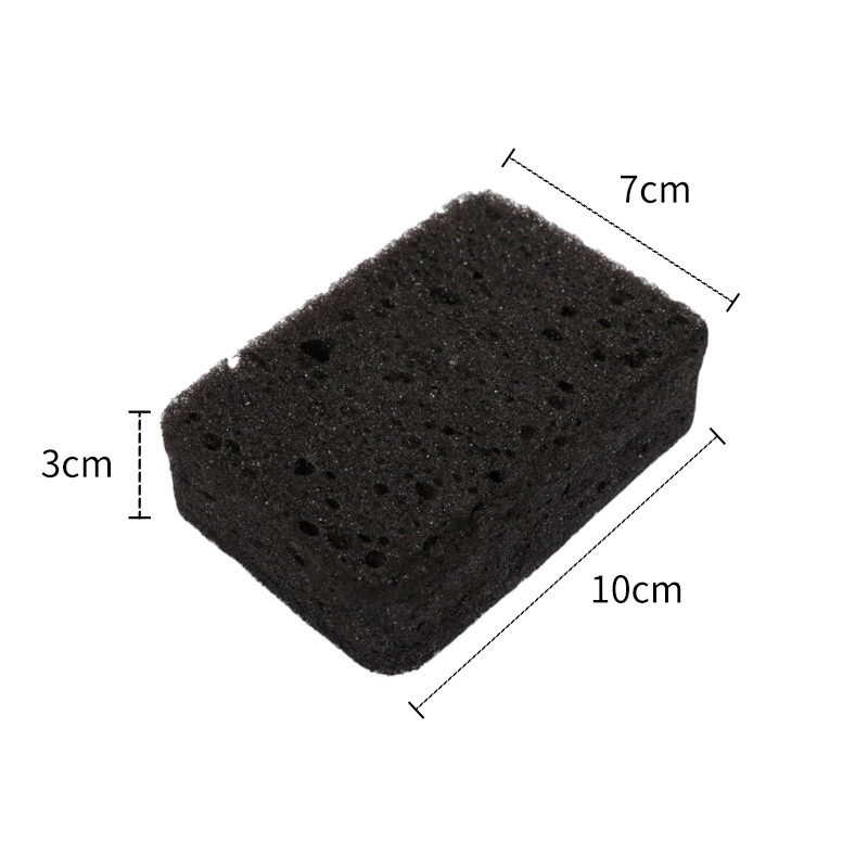4PCS Black Seaweed Sponge Dishwashing and Cleaning Utensils Durable Dishwashing and Brushing Utensils for Household Use