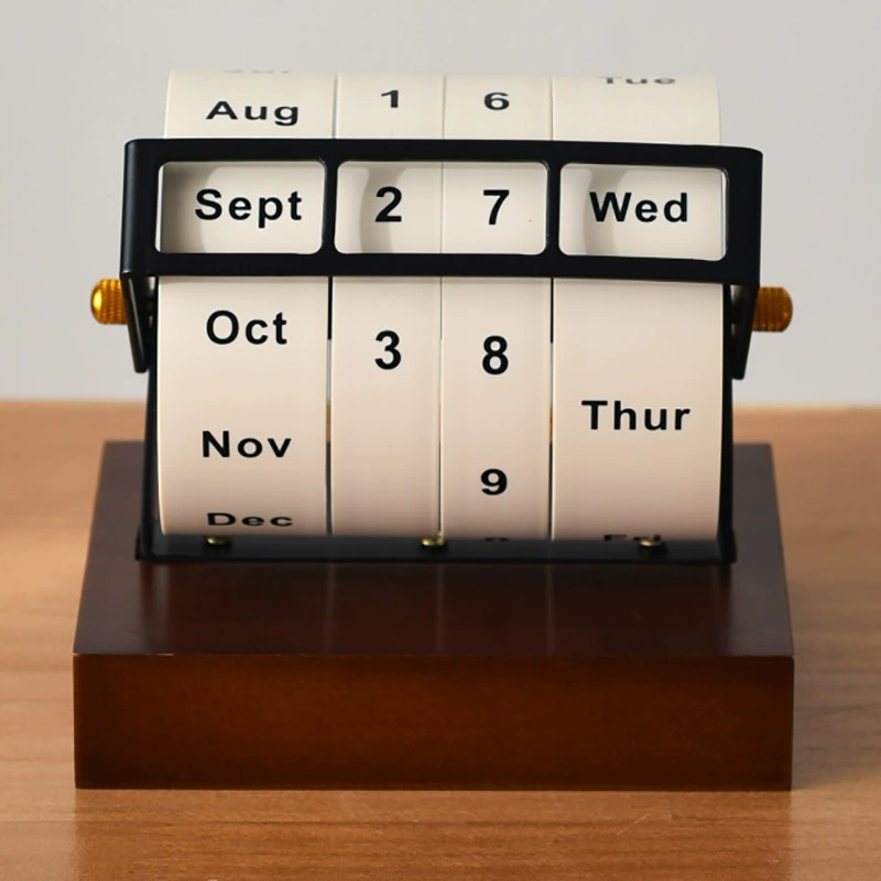 1PC  Wheel Perpetual Calendar Large Rotating Desk Calendar Desktop Ornaments Desk Calendar Perpetual Calendar Countdown