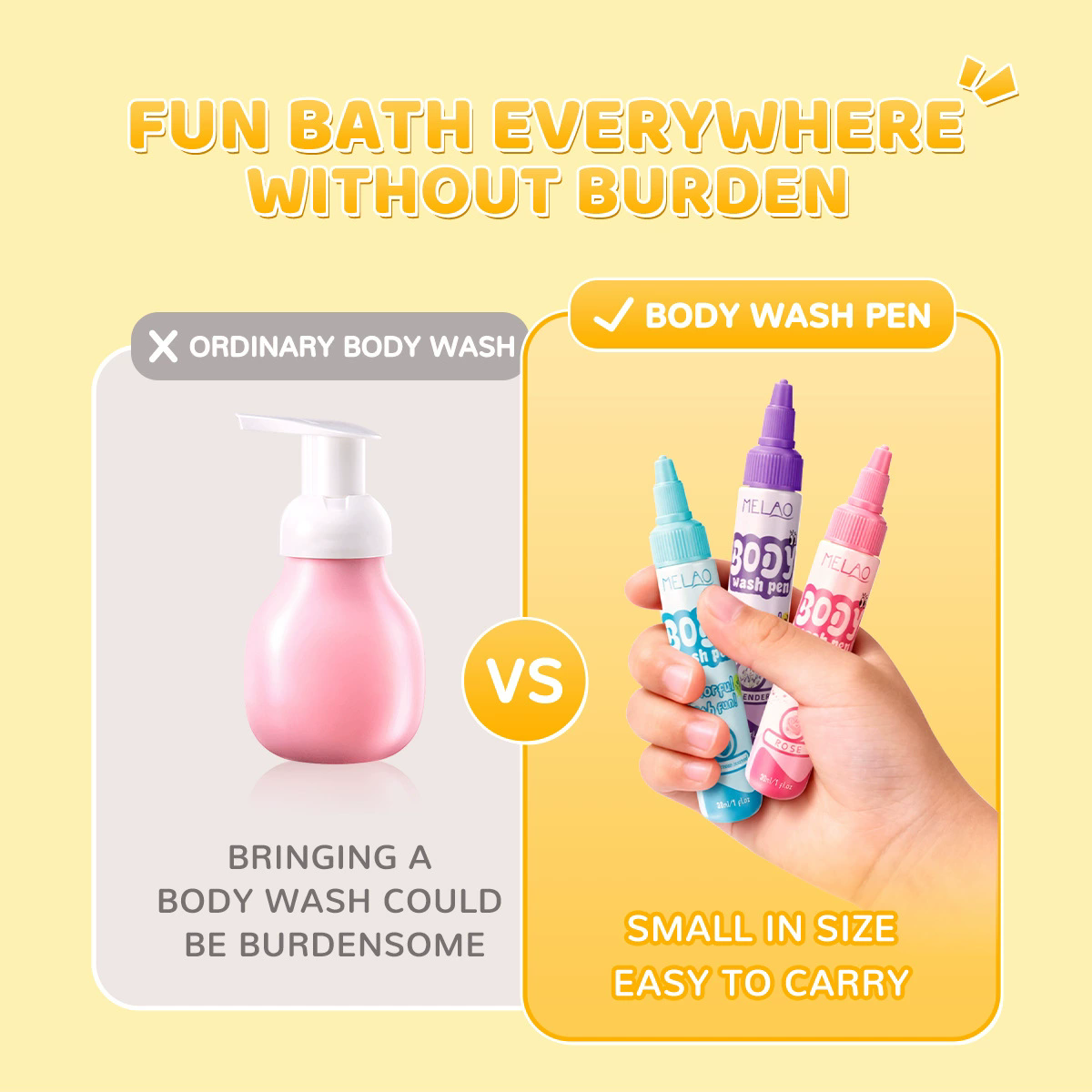 1PC  Children's Bath Pen Gentle Moisturizing and Moisturizing Children's Bath Pen Aromatherapy Shower Gel Multi Color Bath Paint
