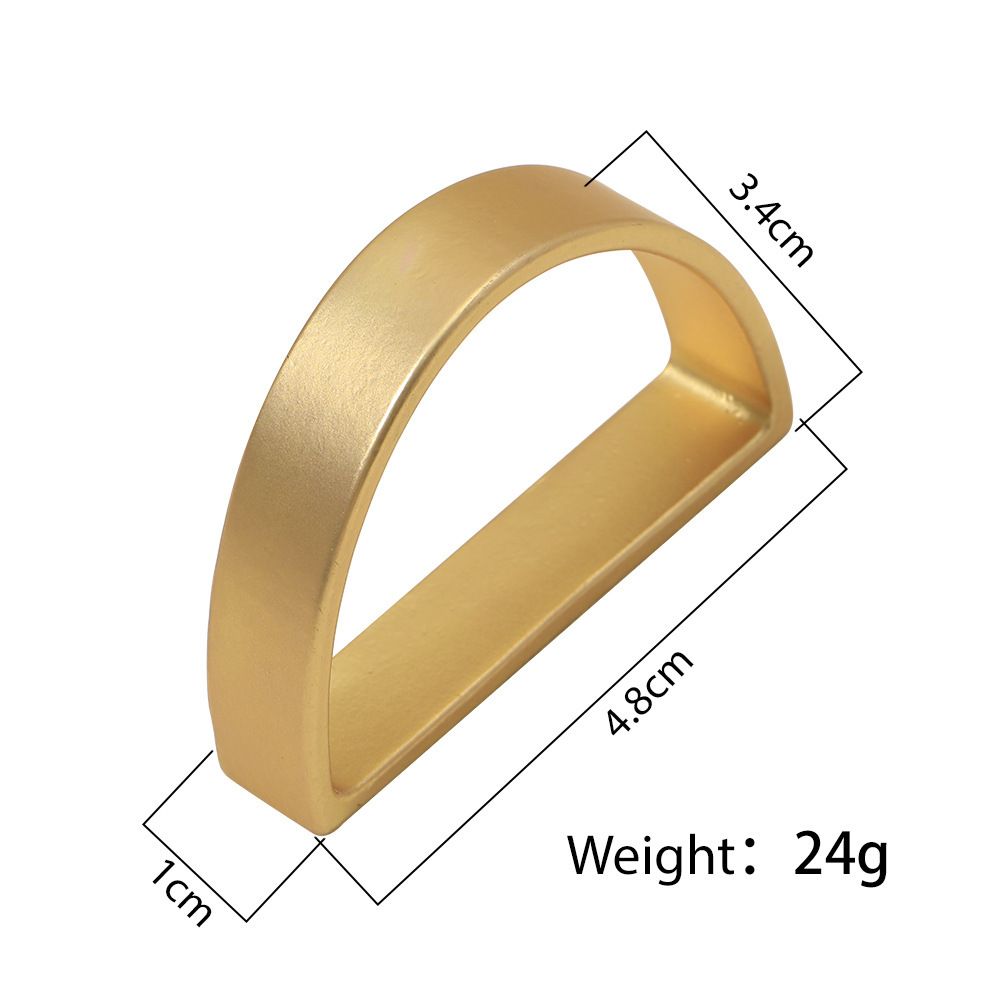 6PCS Fashion Napkin Ring Set Buckle Napkin Holder High Gloss Elegant Golden Color Sturdy Tissue Ring Table Decoration