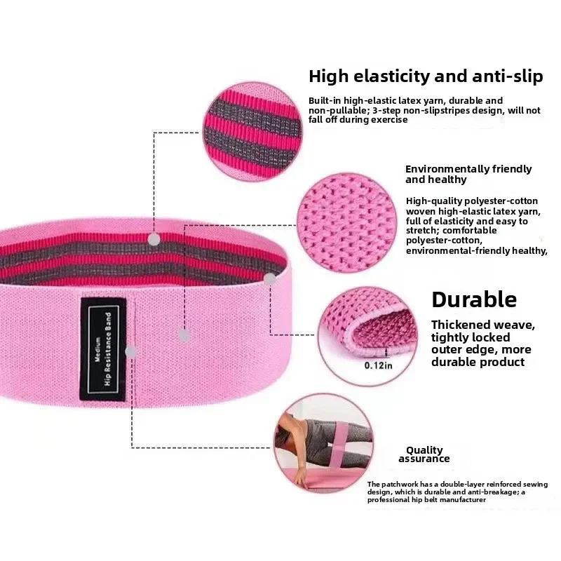 1PC  Resistance Hip Booty Bands Glute Thigh Elastic Workout Bands Squat Circle Stretch Fitness Strips Loops Yoga Gym Equipment