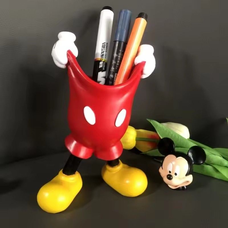 1PC Creative cartoon Mickey new model, cute makeup brush storage box, pen holder desktop decoration, back to school season gift