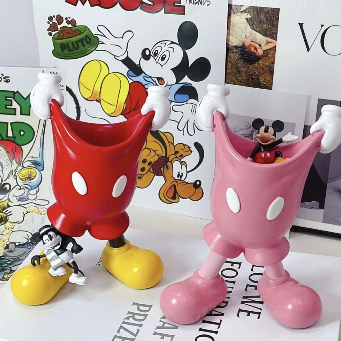 1PC Creative cartoon Mickey new model, cute makeup brush storage box, pen holder desktop decoration, back to school season gift