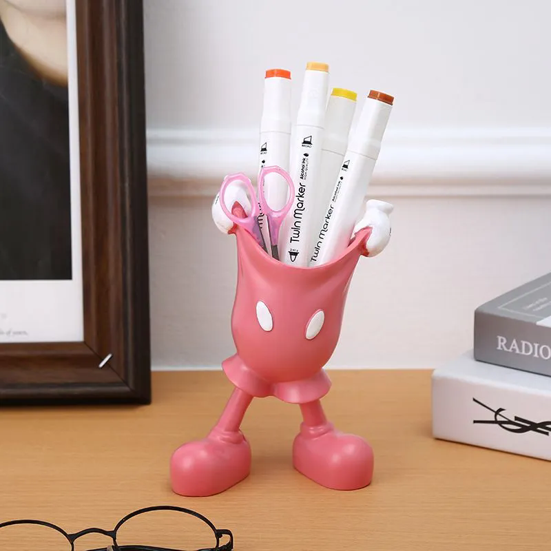1PC Creative cartoon Mickey new model, cute makeup brush storage box, pen holder desktop decoration, back to school season gift
