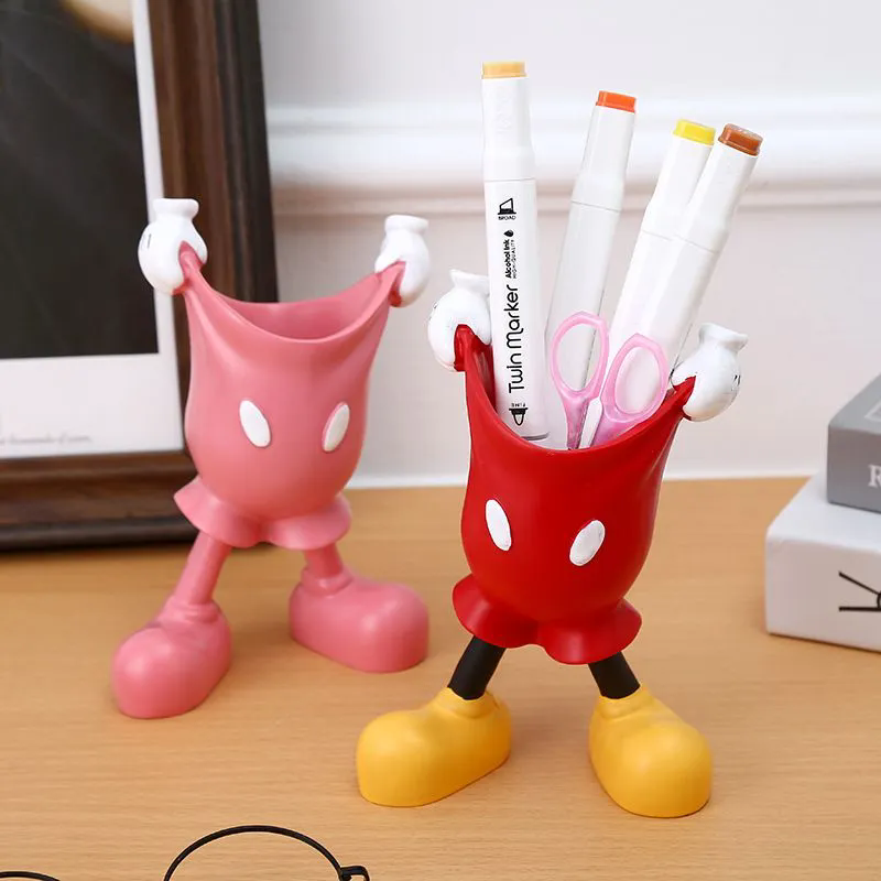 1PC Creative cartoon Mickey new model, cute makeup brush storage box, pen holder desktop decoration, back to school season gift