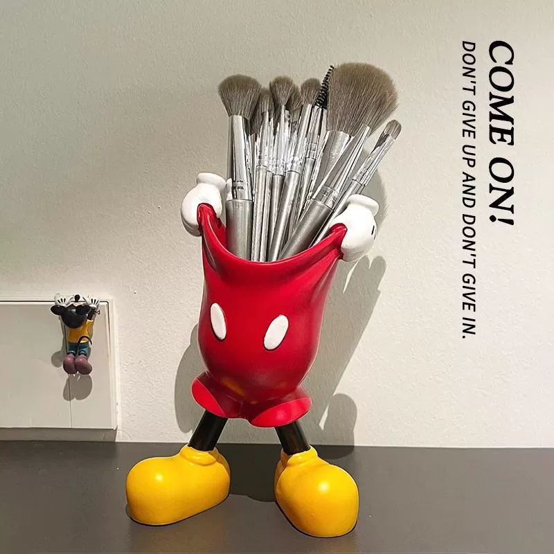 1PC Creative cartoon Mickey new model, cute makeup brush storage box, pen holder desktop decoration, back to school season gift