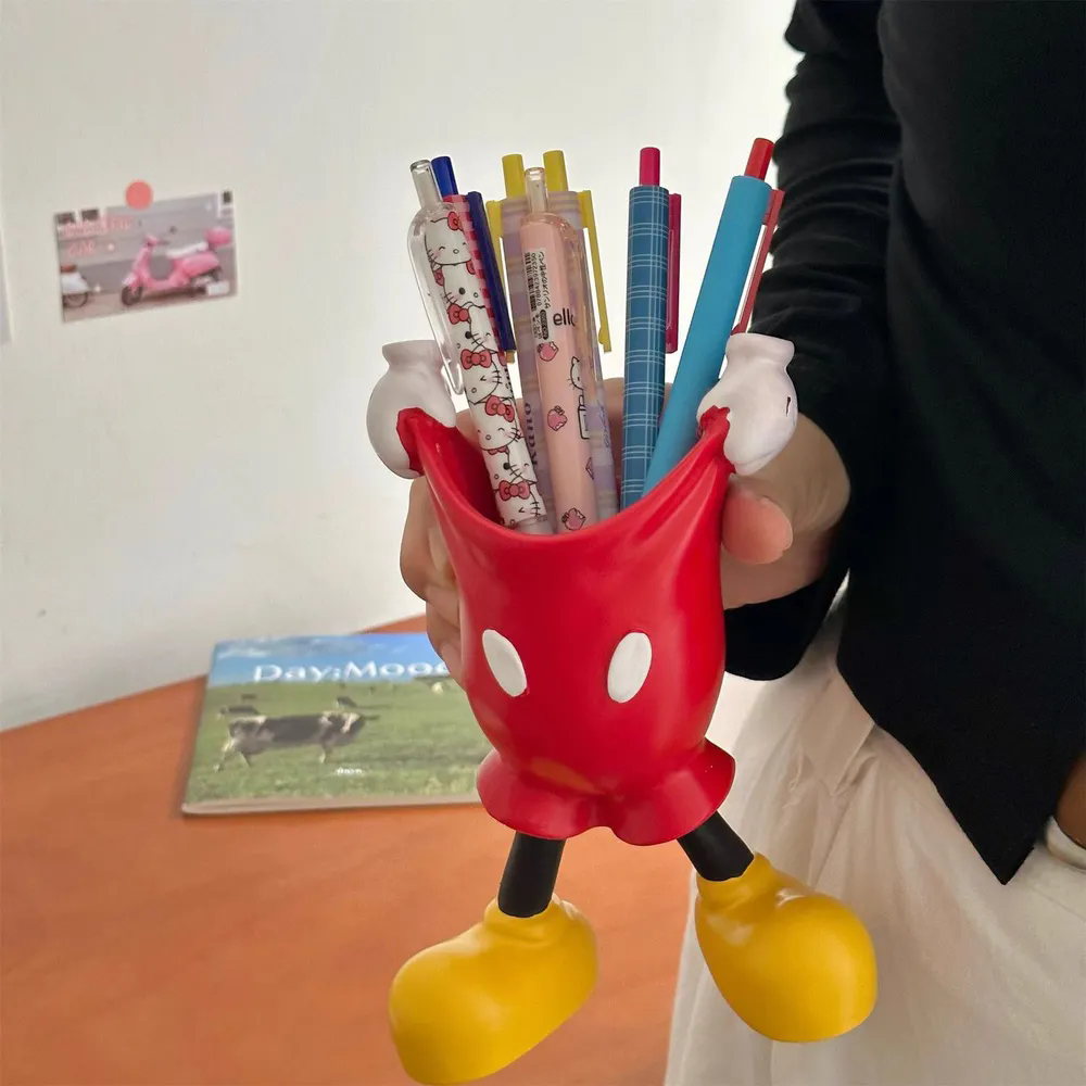 1PC Creative cartoon Mickey new model, cute makeup brush storage box, pen holder desktop decoration, back to school season gift