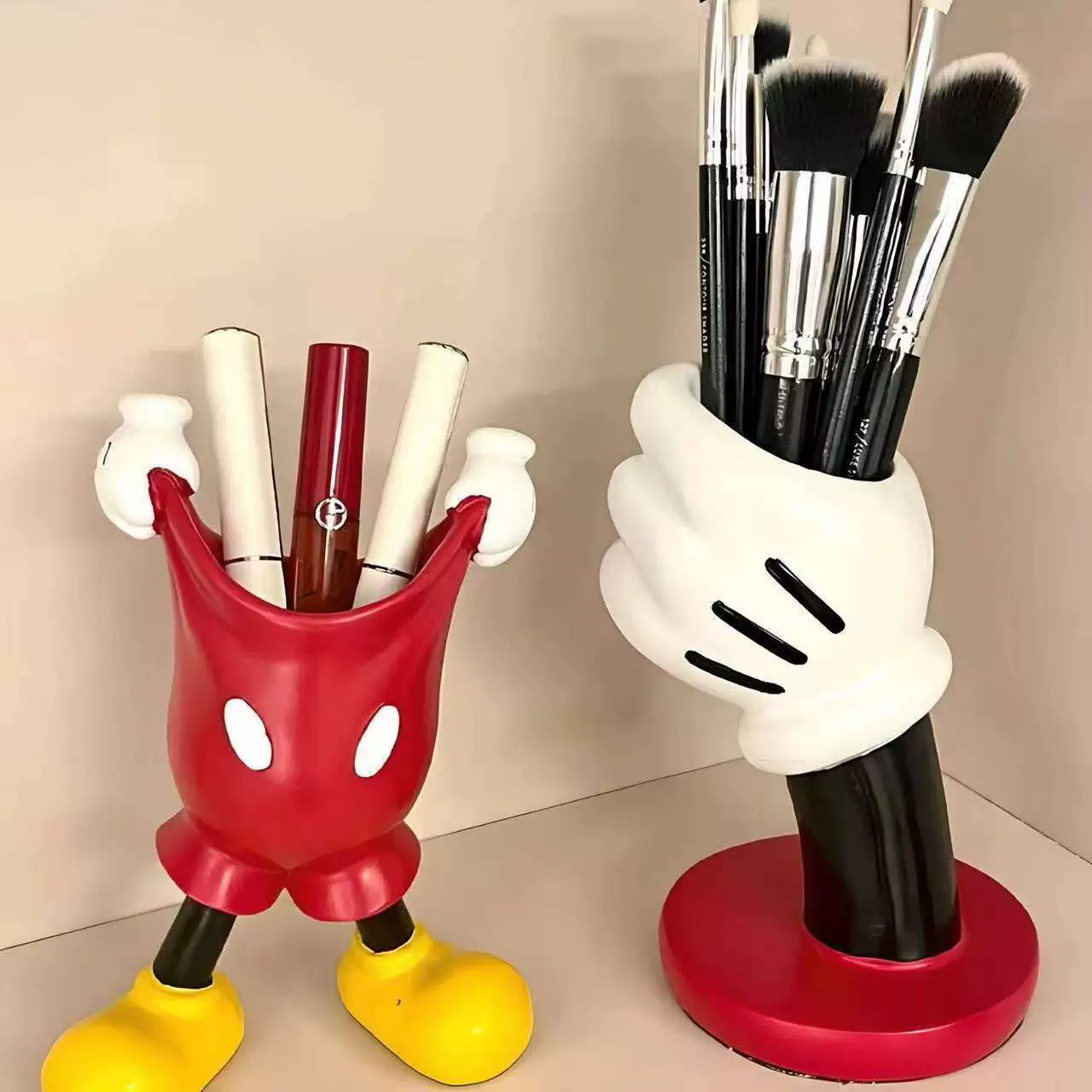 1PC Creative cartoon Mickey new model, cute makeup brush storage box, pen holder desktop decoration, back to school season gift