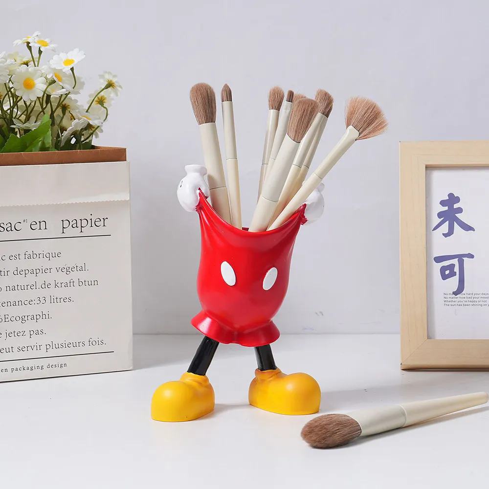 1PC Creative cartoon Mickey new model, cute makeup brush storage box, pen holder desktop decoration, back to school season gift