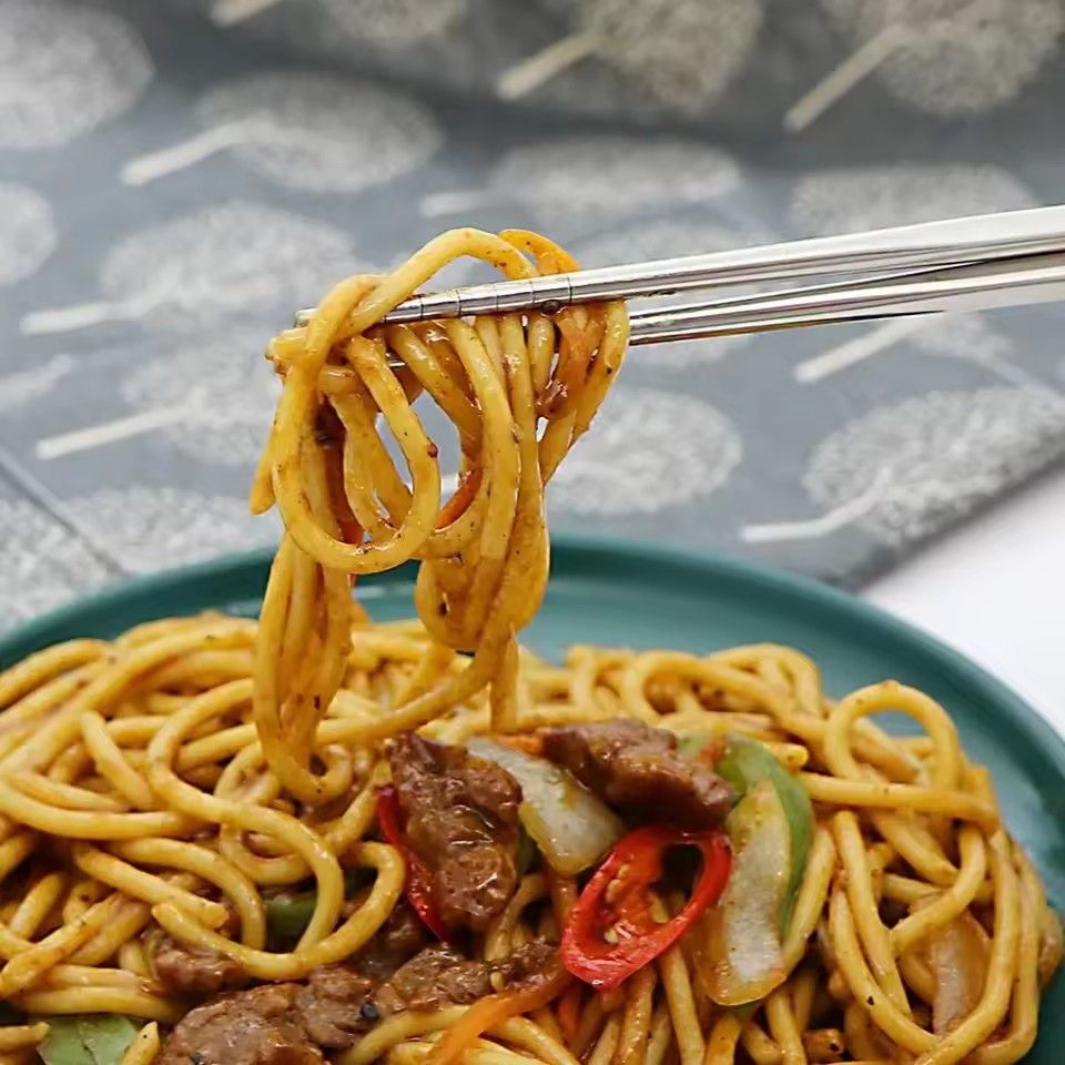 5Pair  Stainless Steel Chopsticks Household Round Metal Chop Sticks Japanese Sushi Food Stick Cutlery Sets Kitchen Tableware