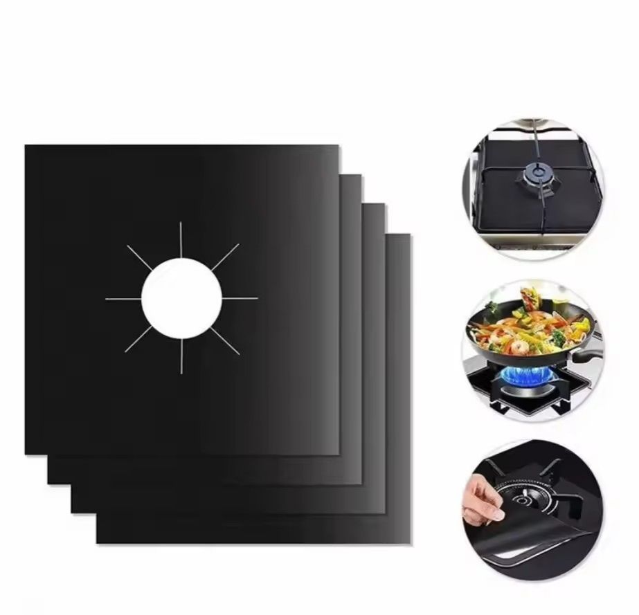 4PCS/set Clean Mat Pad Gas Stove Protectors Cooker Cover Liner Gas Stove Stovetop Protector for Kitchen Cookware Accessories