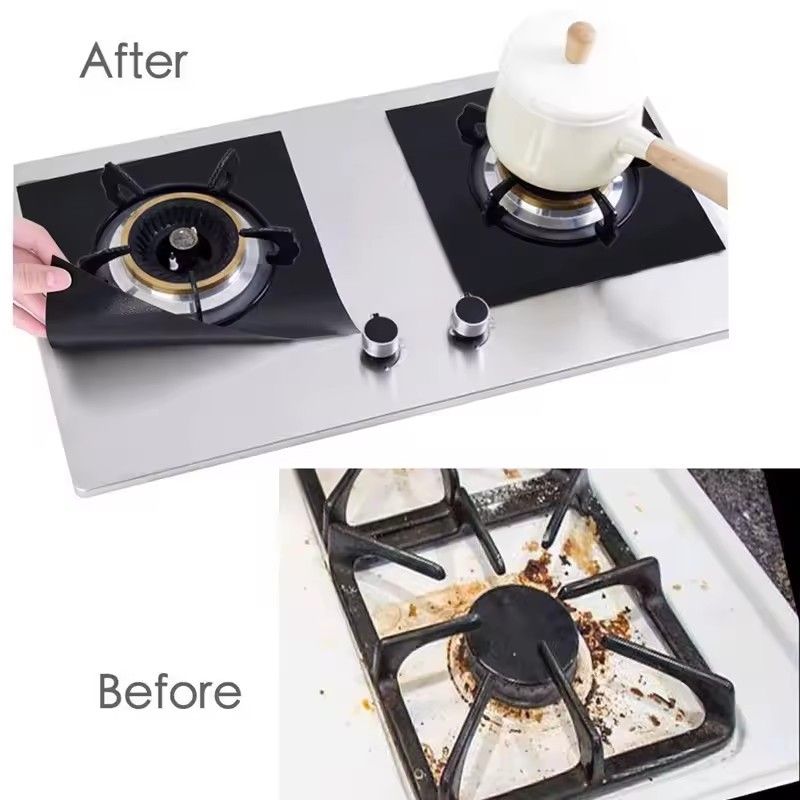 4PCS/set Clean Mat Pad Gas Stove Protectors Cooker Cover Liner Gas Stove Stovetop Protector for Kitchen Cookware Accessories