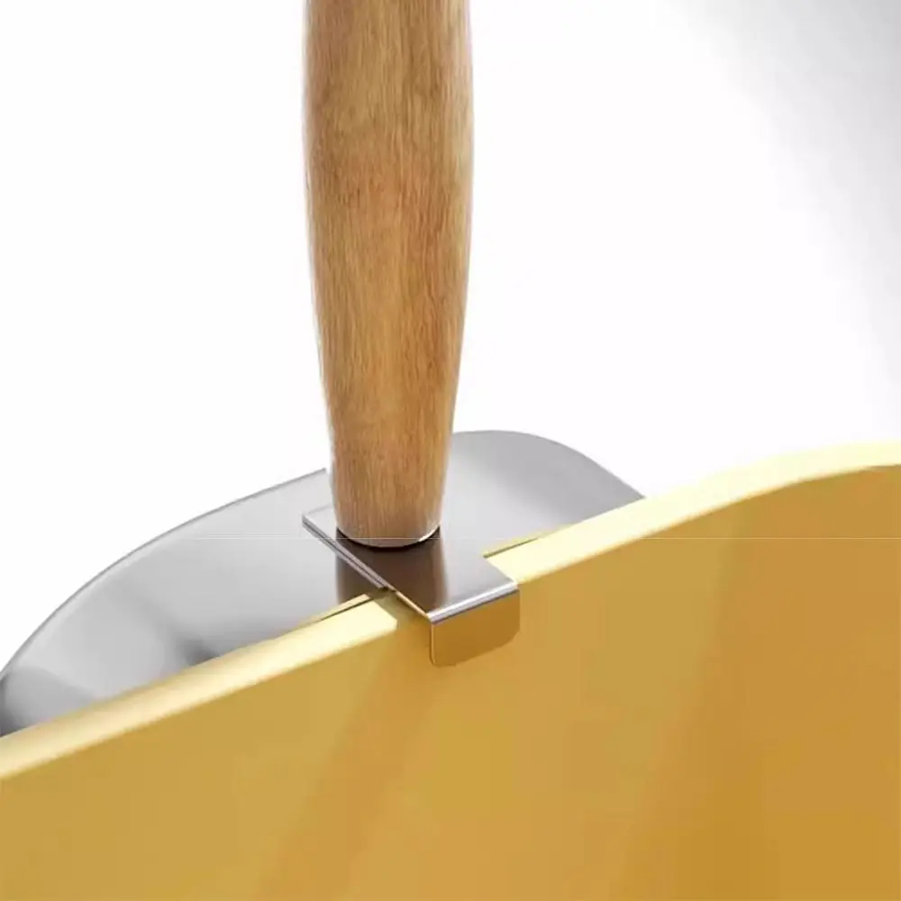 1PC 2 in 1 Cat Litter Scoop Wood Handle Stainless Steel Cat Poop Sifting Tool Easy To Clean Hollow Out Pet Waste Shovel Pet Care