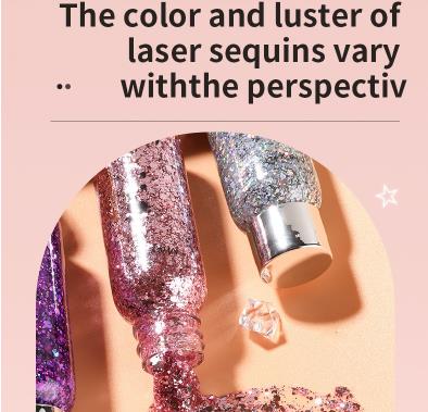 1PC  Body Glitter Gel Sequins Long Acting Face Eyes Hair Prom Party Mermaid Scales Not Easy To Take Off Makeup view 6