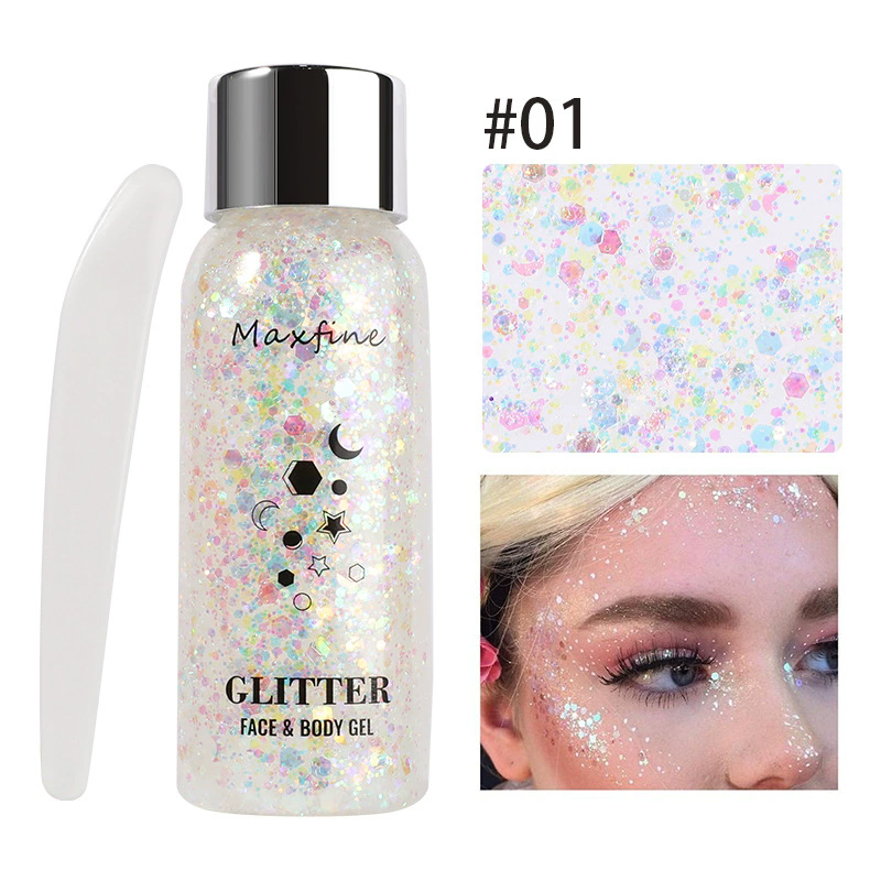 1PC  Body Glitter Gel Sequins Long Acting Face Eyes Hair Prom Party Mermaid Scales Not Easy To Take Off Makeup view 7
