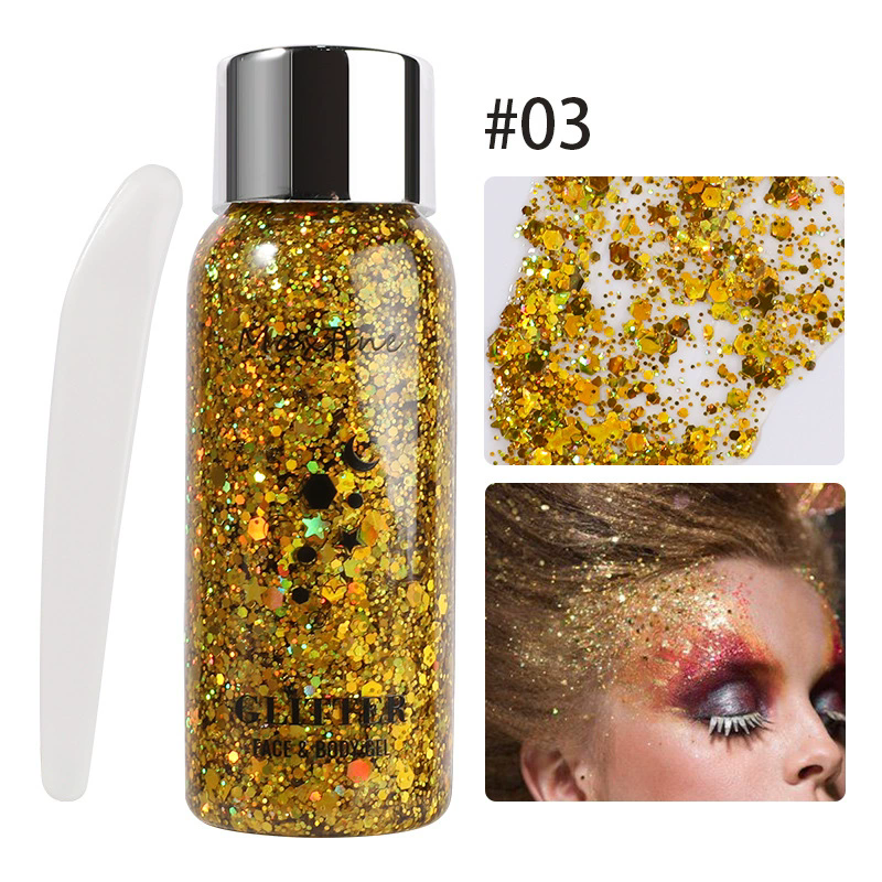 1PC  Body Glitter Gel Sequins Long Acting Face Eyes Hair Prom Party Mermaid Scales Not Easy To Take Off Makeup view 9