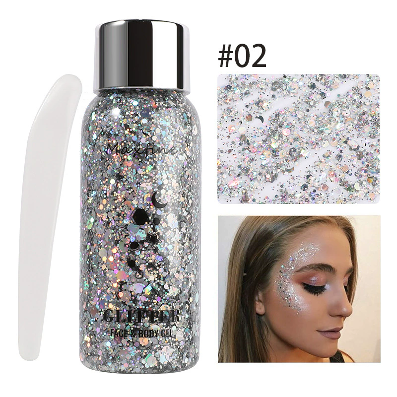 1PC  Body Glitter Gel Sequins Long Acting Face Eyes Hair Prom Party Mermaid Scales Not Easy To Take Off Makeup view 8