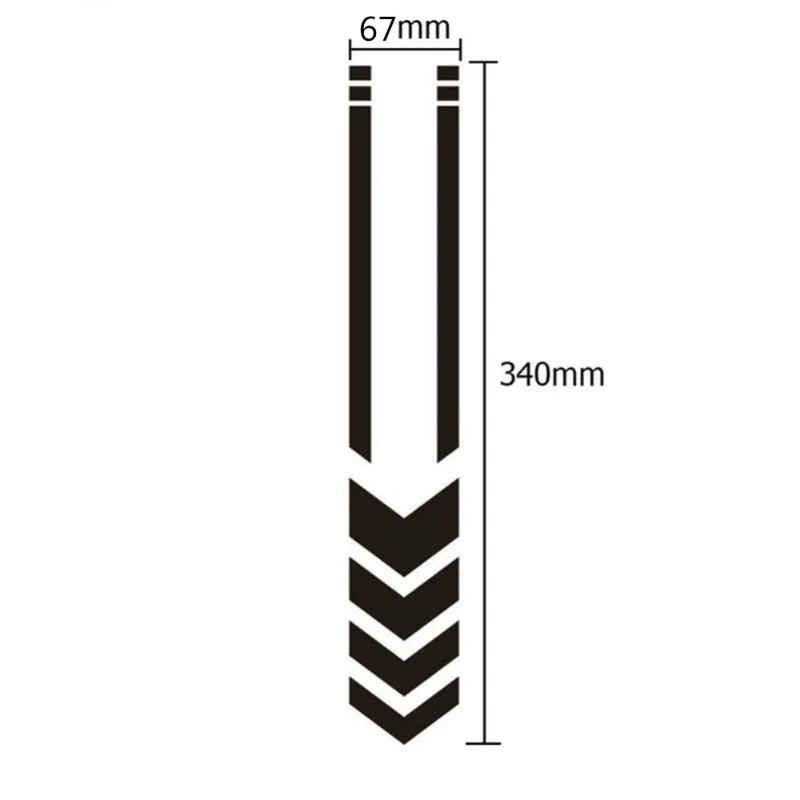 1PC Motorcycle Arrow Stickers Fender Paste Waterproof Oilproof Reflective Stripe Motorbike Tape Decal Moto Accessories Universal