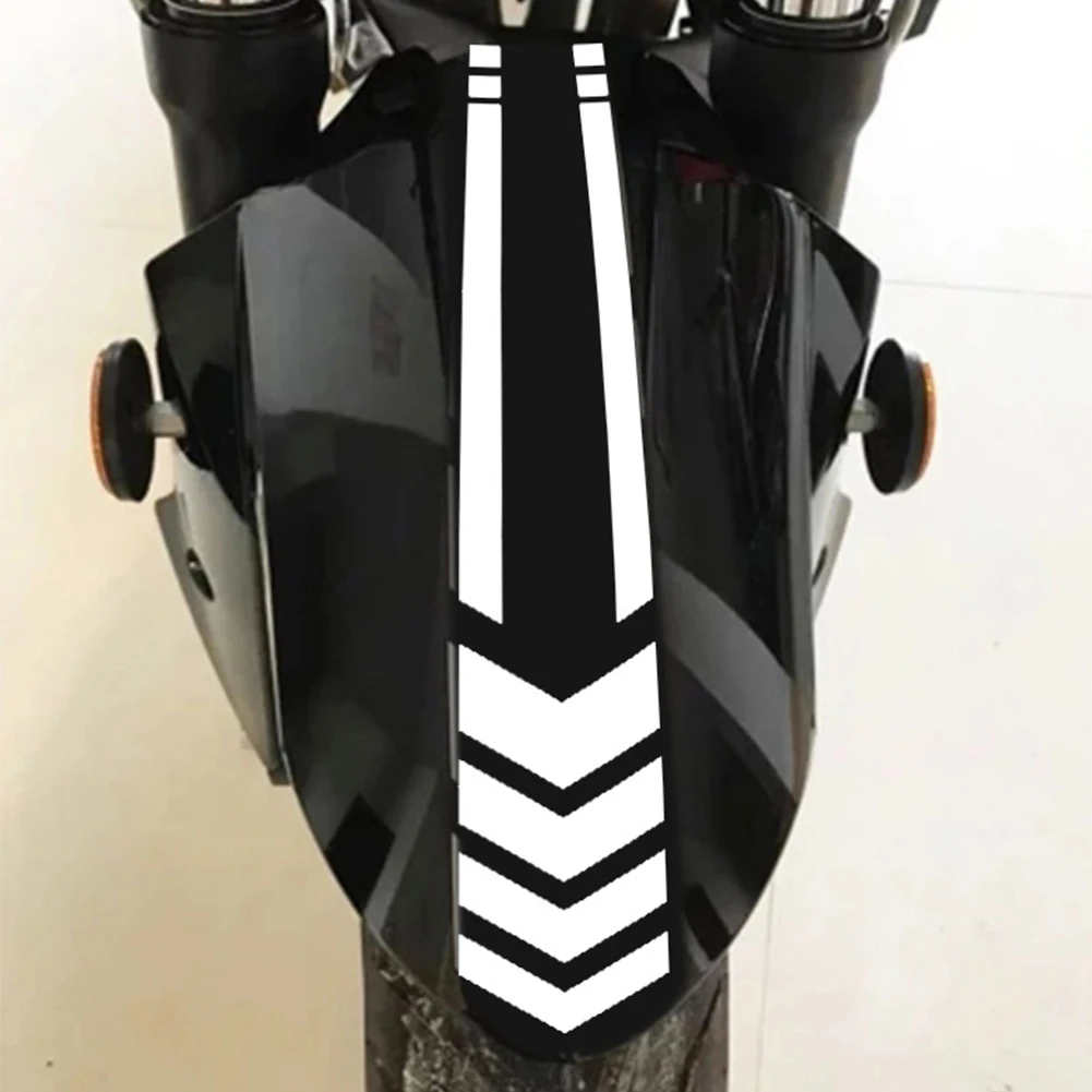 1PC Motorcycle Arrow Stickers Fender Paste Waterproof Oilproof Reflective Stripe Motorbike Tape Decal Moto Accessories Universal