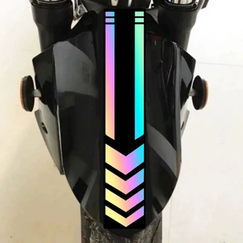 1PC Motorcycle Arrow Stickers Fender Paste Waterproof Oilproof Reflective Stripe Motorbike Tape Decal Moto Accessories Universal