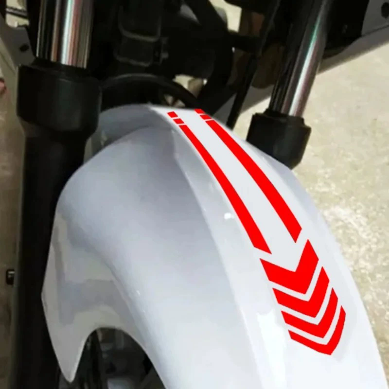 1PC Motorcycle Arrow Stickers Fender Paste Waterproof Oilproof Reflective Stripe Motorbike Tape Decal Moto Accessories Universal